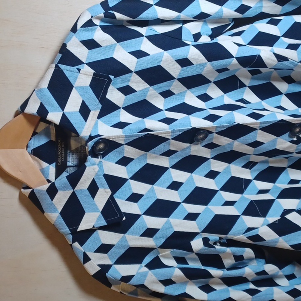 Carla Rockmore Cotton Canvas Swing Jacket, Button Front, Pockets, Stand Collar - Picture 3 of 14